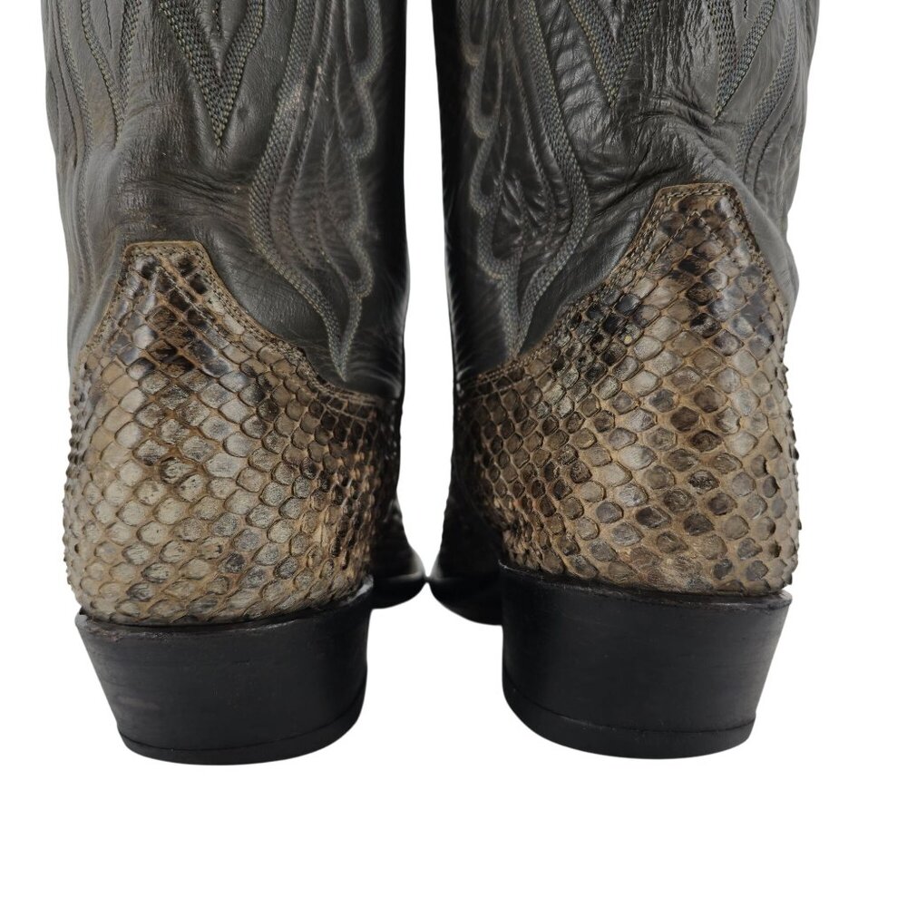Vintage Anaconda Snakeskin Tony Lama Mens 9E Gold Label Cowboy Western Boots CBC - Picture 10 of 16